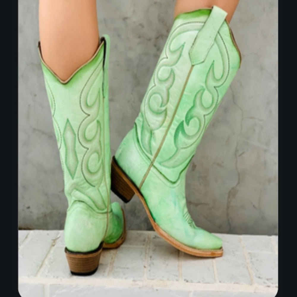 Corral lime green boots